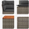 vidaXL Sada pohoviek 6 ks Sivá a tmavo sivá Poly ratan a oceľ