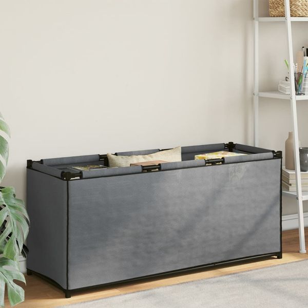 vidaXL Úložný box, sivý 105x34,5x45 cm, látka