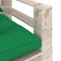 vidaXL Záhradná pohovka z paliet, zelené podložky, borovica