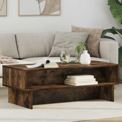 vidaXL Konferenčný stolík Dymová dub 100 x 46 x 35 cm Kompozitné drevo