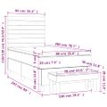 vidaXL Boxspring posteľ s matracom tmavosivá 90x200 cm látka