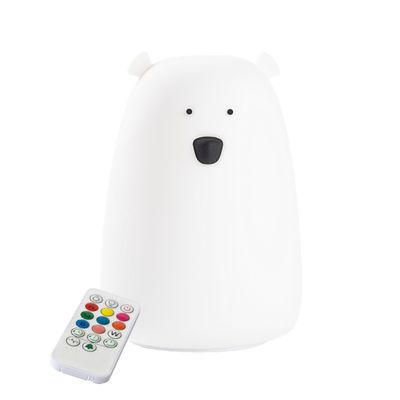 Detská dotyková lampa s diaľkovým ovládaním Veľký medvedík Biely