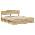 vidaXL Rám postele Sonoma 200 x 200 cm Masívne borovicové drevo