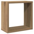 vidaXL Nástenné poličky v tvare kocky 6 ks 30x15x30cm kompozitné drevo
