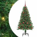 vidaXL Umelý vianočný stromček Zelená 120 cm PVC a Oceľ a Plast