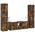 vidaXL Sada kúpeľňového nábytku 5 ks Dymový dub 33 x 34,5 x 160 cm