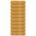 vidaXL Utierky na ruky FROGN 10 ks zlaté 50x100 cm 360 g/m²