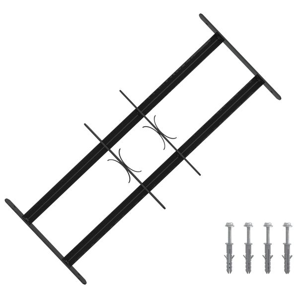 vidaXL Bezpečnostná mreža na okná s 2 priečkami 3 pcs 43-74 cm