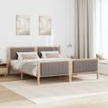 vidaXL Rám postele Hnedá a taupe 180 x 200 cm Borovicový masív