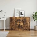 vidaXL Servírovacia skriňa Dymový dub 89 x 34,5 x 57 cm