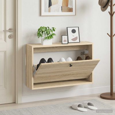 vidaXL Nástenný botník BREDA 71 x 17 x 43 cm Kompozitné drevo