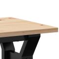 vidaXL Konferenčný stolík v tvare Y 40x40x35 cm borovica a oceľ