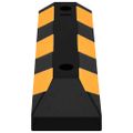 vidaXL Reflexné parkovacie bloky 2 ks 56x15x10 cm gumené