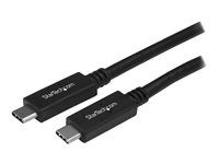 StarTech USB C to UCB C Cable - 0.5m - Short - M/M - USB 3.1 (10Gbps) - USB C Charging Cable - USB Type C Cable - USB-C to USB-C Cable (USB31CC50CM) - USB kábel - USB-C (M) rovné do USB-C (M) rovné - USB 3.1 Gen 2 / Thunderbolt 3 / DisplayPort 1.2 - 50 cm - podporuje 4K - čierna - pre P/N: HB31C2A2CB, HB31C3A1CS, HB31C4AS, M2E1BRU31C, PEXUSB311AC3, SV211HDUC, SV221HUC4K
