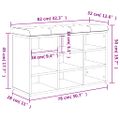 vidaXL Lavica na topánky biela 82x32x50 cm, umelé drevo