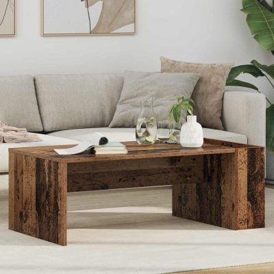vidaXL Konferenčný stolík Staré drevo 95 x 50 x 34 cm Kompozitné drevo