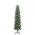 vidaXL Umelý vianočný stromček Zelená 180 cm PVC, oceľ a plast