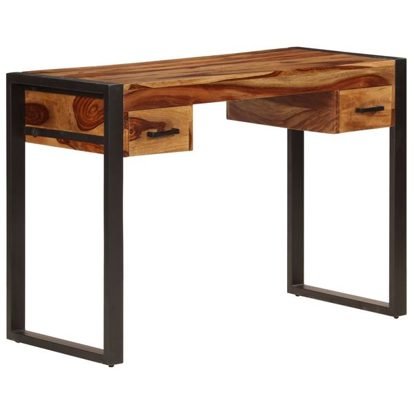 vidaXL Stôl s 2 zásuvkami 110x50x77 cm masívne akáciaové drevo
