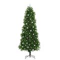 vidaXL Vianočný stromček s 300 LED-i so stojanom Zelená 240 cm PE
