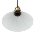VidaXL Závesná lampa výškovo nastaviteľná E27 lesk biela Ø 22 cm kov