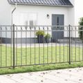 vidaXL Prvok plotu ASSEN 170 x 130 cm Oceľ Sivá