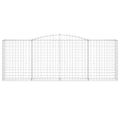 vidaXL Oblúkové gabionové koše 6 ks 400x50x140/160 cm pozink. železo