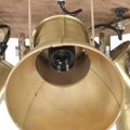 vidaXL Industriálna stropná lampa 25 W mosadzná 42x27 cm E27