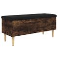 vidaXL Úložná lavička dymový dub 102x42x46 cm kompozitné drevo