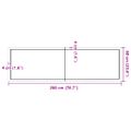 vidaXL Stolová doska 200x60x(2-4) cm neošetrený dubový masív