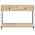 vidaXL Konzolový stolík dub sonoma 100x34,5x75 cm kompozitné drevo
