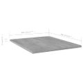 vidaXL Prídavné police 4ks, betónovo sivé 40x50x1,5cm kompozitné drevo