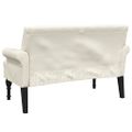 vidaXL Lavička s operadlom 120x62x75,5 cm, ľan
