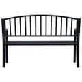 vidaXL Záhradná lavička 125 cm, čierna, oceľ