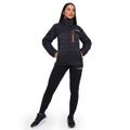 Dámska bunda Puffer Black/Orange - GymBeam, veľkosť M, veľkosť oblečenia M