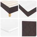 vidaXL Posteľ s pružinovým rámom Tmavohnedá 190 x 140 cm látka