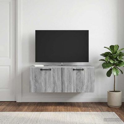 vidaXL Nástenná TV skrinka Nástenný Sivá sonoma 78,5 x 41 x 30 cm