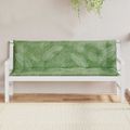 vidaXL Podložky na záhradnú lavičku 2 ks vzor listov 150x50x7 cm látka