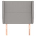 vidaXL Čelo postele so záhybmi bledosivé 93x23x118/128 cm látka