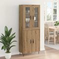vidaXL Highboard Remeselný dub 69,5 x 34 x 90 cm Kompozitné drevo