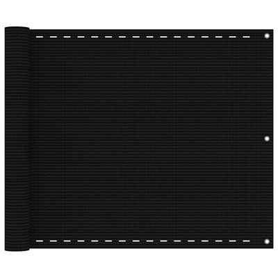 vidaXL Balkónová markíza čierna 75x300 cm HDPE