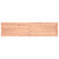vidaXL Nástenná polica bledohnedá 160x40x(2-6) cm ošetrený masívny dub