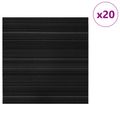 vidaXL Kobercová dlaždica Prúžkovaná tmavo šedá 50 x 50 cm 20 ks