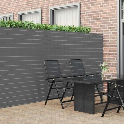 vidaXL Záhradný plot obojstranný sivý 1,8x3 m PVC