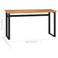 vidaXL Písací stôl 140x45x75 cm masívne teakové drevo
