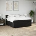vidaXL Posteľný rám boxspring s matracom čierny 180x200 cm látka