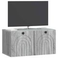 vidaXL Nástenná TV skrinka Nástenný Sivá sonoma 59,5 x 31 x 30 cm