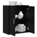 vidaXL Servírovacia skriňa 2 ks Čierny dub 60 x 31 x 70 cm