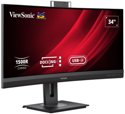ViewSonic VG3457CV 34" 21:9,3440 x 1440,SuperClear®VA,zakřivený,2 HDMI,DP,100W USB-C,RJ45,USB,speakers,výš. nast.,webca LED monitor, prohnutý, 27", VA, 3440×1440, 21:9, 100Hz, 5ms, 350cd/m2, DisplayPort, 2× HDMI, 4× USB, USB-C, LAN, webkamera, repro