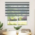 vidaXL Zebra roleta tmavošedá 130x100 cm šírka látky 125,9cm polyester