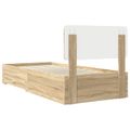 vidaXL Rám postele so zásuvkou Sonoma dub 90 x 200 cm Kompozitné drevo
